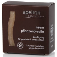 Mydło z neem - koi podrażnioną i zanieczyszczoną skórę - lekki i odprężający, cytrynowy zapach, 100 g, Apeiron