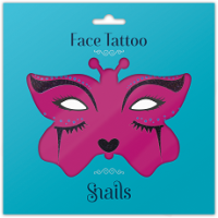 NAKLEJANY Tatuaż na twarz - Midnight Cat, bezpieczne! Snails