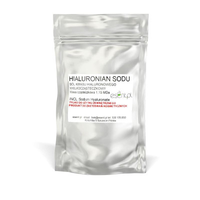 Hialuronian Sodu Wielkocząsteczkowy 1,1 MDa - (kwas hialuronowy) 3 gram, Esent