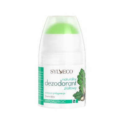 Naturalny dezodorant bez soli aluminium i alkoholu z ekstraktem z kory dębu, ziołowy zapach, 50 ml, Sylveco