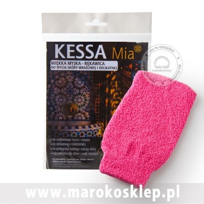 Rękawica Kessa Mia, delikatna myjka do mycia ciała i do zabiegu HAMMAM, Efas