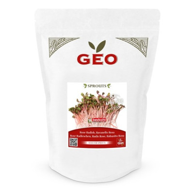 Rzodkiewka różowa - nasiona na kiełki GEO, certyfikowane, DUŻE OPAKOWANIE, 500g, Bavicchi (VRV1409)
