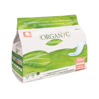 Podpaski połogowe, poporodowe ekologiczne z bawełny organicznej, niebielone chlorem, Organyc 12 sztuk