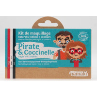 Farby do malowania twarzy Pirate & Coccinelle, Zestaw do makijażu dla dzieci, 3x2,5 g, COSMEBIO, Namaki