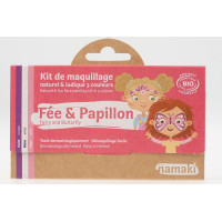 Farby do malowania twarzy Fée & Papillon, Zestaw do makijażu dla dzieci, 3x2,5 g, COSMEBIO, Namaki