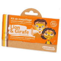 Farby do malowania twarzy Lion & Girafe, Zestaw do makijażu dla dzieci, 3x2,5 g, COSMEBIO, Namaki