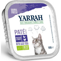 Pasztet dla kota dorosłego z kurczaka i indyka z aloesem BIO, 100 g, Yarrah