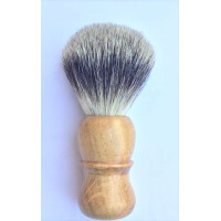 Pędzel do golenia z włosiem borsuka typu pure badger, rączka dębowa, Naturalne Mydła Wiedeńskie
