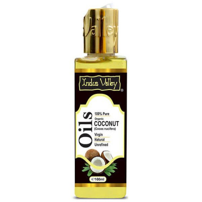 Olej kokosowy, organiczny, nierafinowany, 100 ml, Indus Valley