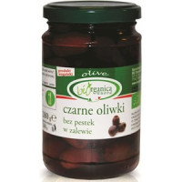 Oliwki czarne bez pestek w zalewie, bio, 160 g, Bio Organica Italia