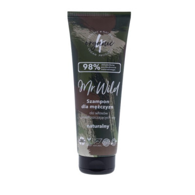 Naturalny szampon do włosów przetłuszczających się, o zapachu korzenno-cytrusowym, Mr Wild, 250 ml, 4organic
