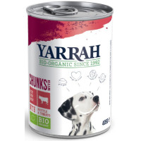 Karma z wołowiną, pokrzywą i pomidorem, dla dorosłego psa, BIO, 405 g, Yarrah
