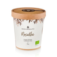 Rosalba, organiczna herbata czarna z pąkami róży, kraftowa, 60 g, Brown House & Tea