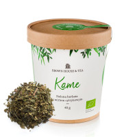 Kame, organiczna zielona herbata sencha z mirtem cytrynowym, kraftowa, 40 g, Brown House & Tea