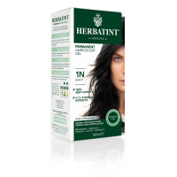 Farba do włosów CZARNA, seria naturalna, 1N, Herbatint, 150 ml