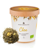 Clea, organiczna herbata ziołowa, mięta i rumianek, kraftowa, 30 g, Brown House & Tea