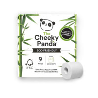 Bambusowy papier toaletowy trzywarstwowy, 9 rolek, The Cheeky Panda