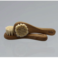 Naturalna, miękka szczotka do masażu twarzy, drewno dębowe i delikatne włosie kozie, DT1B, AnMar Brush