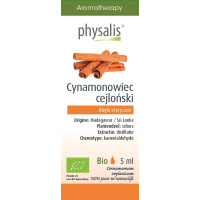 Olejek eteryczny, Cynamonowiec cejloński (kaneel), Bio, 5 ml, Physalis