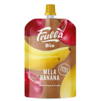 Przecier owocowy, jabłko-banan, bez dodatku cukrów, bezglutenowy, Bio, 100 g, Frulla, Natura Nuova
