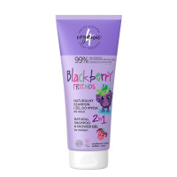 Naturalny szampon i żel do mycia 2w1 dla dzieci, Blackberry Friends, 200ml, 4organic