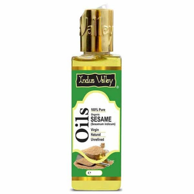 OUTLET Olej sezamowy, organiczny, nierafinowany, 200 ml, ważny do końca 07.2023, Indus Valley