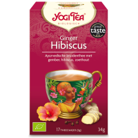 Herbata ziołowa IMBIR Z HIBISKUSEM, 17x2 g, Yogi Tea