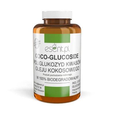 Coco-Glucoside, poliglukozyd kwasów oleju kokosowego, produkt pochodzenia roślinnego, 100% biodegradowalny, 500 ml, Esent