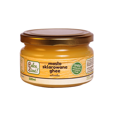 Masło ghee naturalne, masło sklarowane, 220 ml - Palce lizać