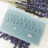 Mydło lawendowe Słona Lawenda, z niebieską glinką francuską i solą himalajską, 110 g, Cztery Szpaki